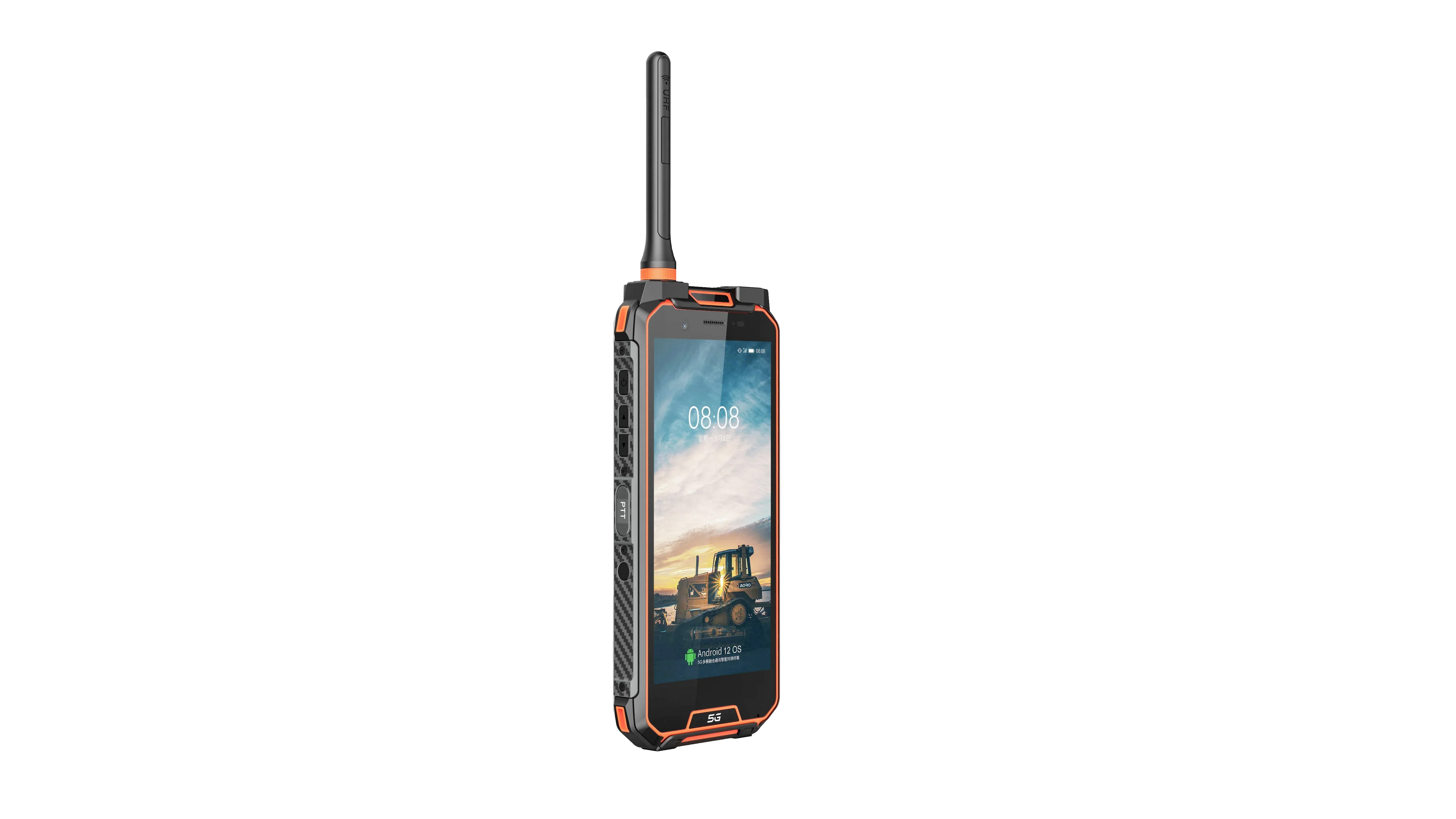 5G Aoro M5 Pro Walkie Talkie: Android 12, Long Range, ATEX, IP68 Waterproof, 13MP+48MP Camera, Rugged Handheld Two-Way Radio
