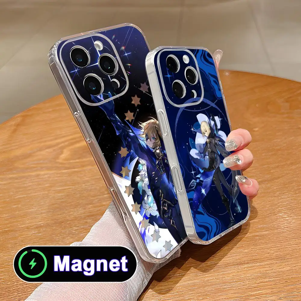 

Game GI Dainsleif Phone Case for iPhone 17 16 15 14 13 12 11 Air Pro Max Plus Mini Soft TPU Clear Magnet Cover