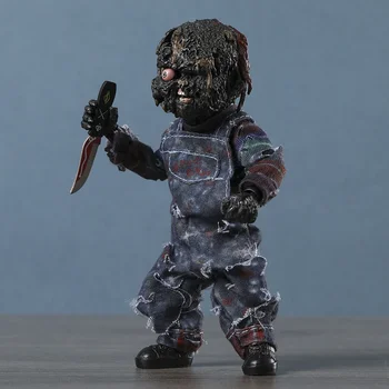 NECA Çocuk Oyuncağı Chucky Good Guy Charred Scream Fabrika Aksiyon Heykelcik Koleksiyon Model Oyuncak Cadılar Bayramı Korku Filmi Şekil