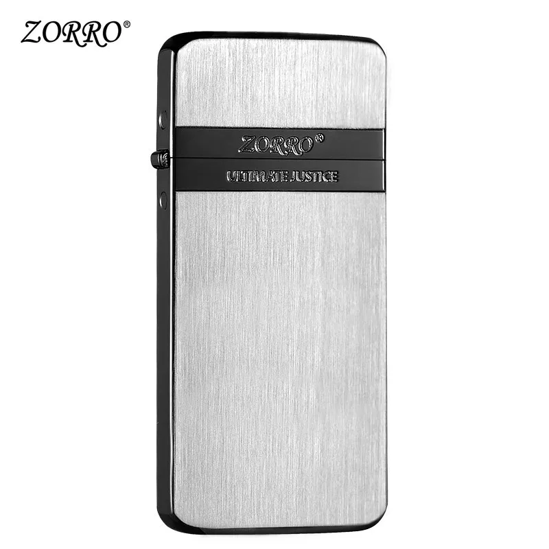 New Zorro Ultra-thin Pure Copper Mini Kerosene Lighter Portable Metal Windproof Grinding Wheel Lighter Cigarette Smoking Gadget
