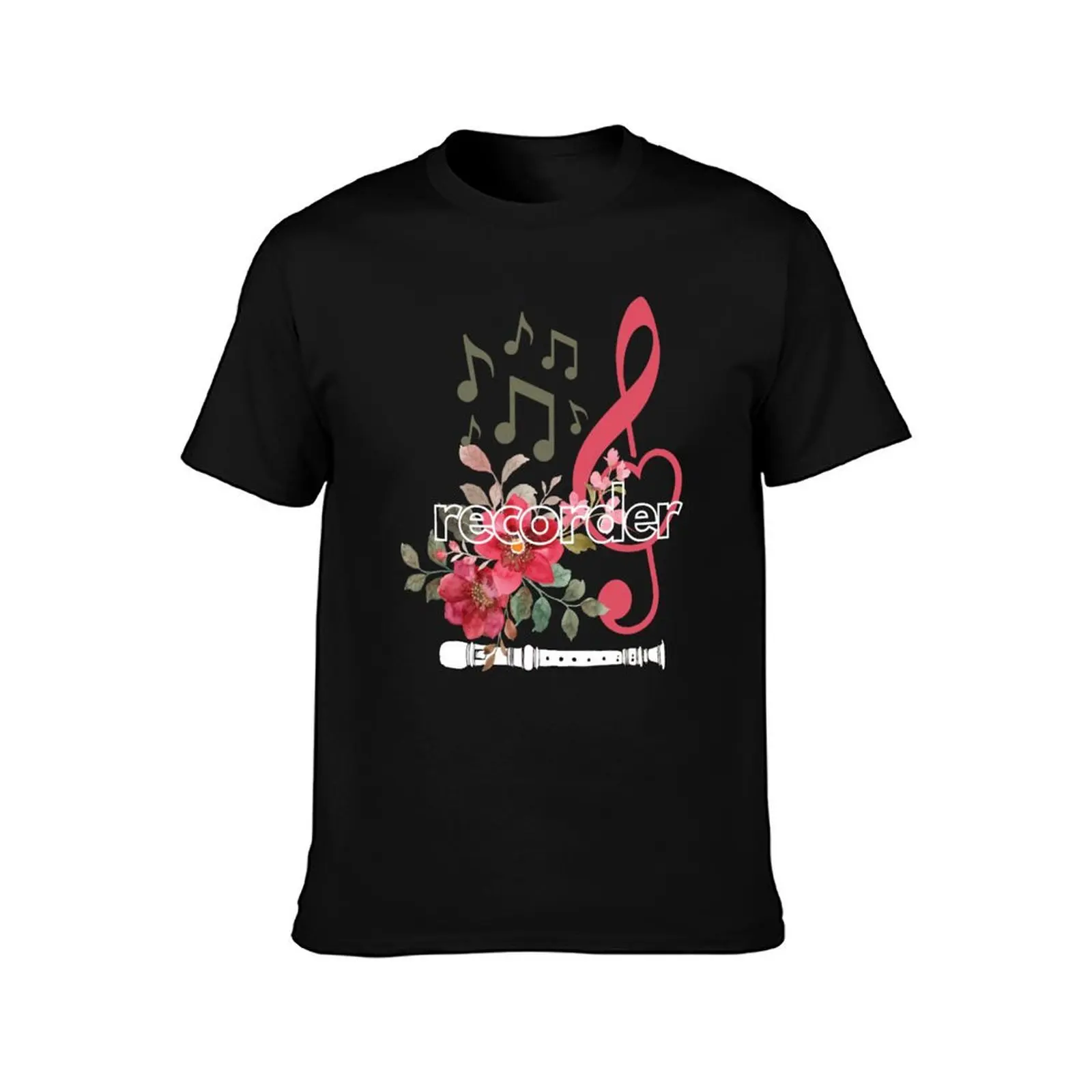 recorder - flowers with clef T-Shirt Halloween Theme T-Shirt