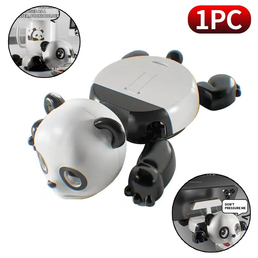 

2 в 1 подставка с изображением панды, прессовая подставка-сюрприз для просмотра глаз, портативная подставка с пандой, многофункциональное украшение