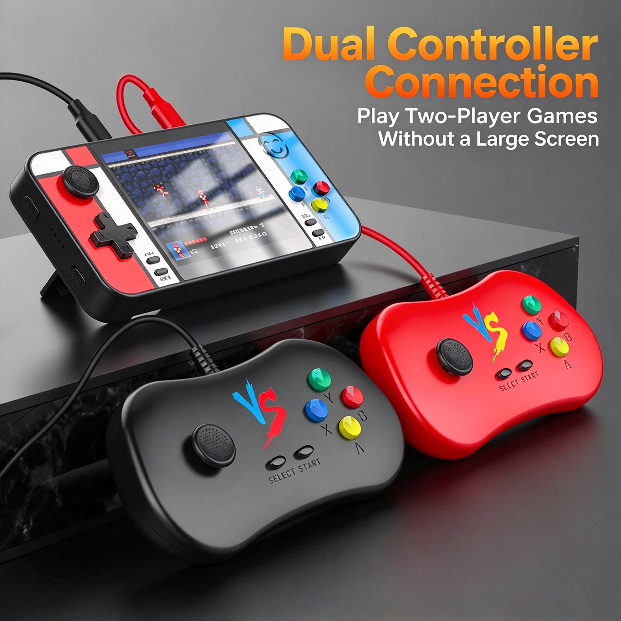 Palm Game Console 8000mAh wired Powerbank PD Fast Charging Portable External Battery For iPhone 12-18 Pro Samsung