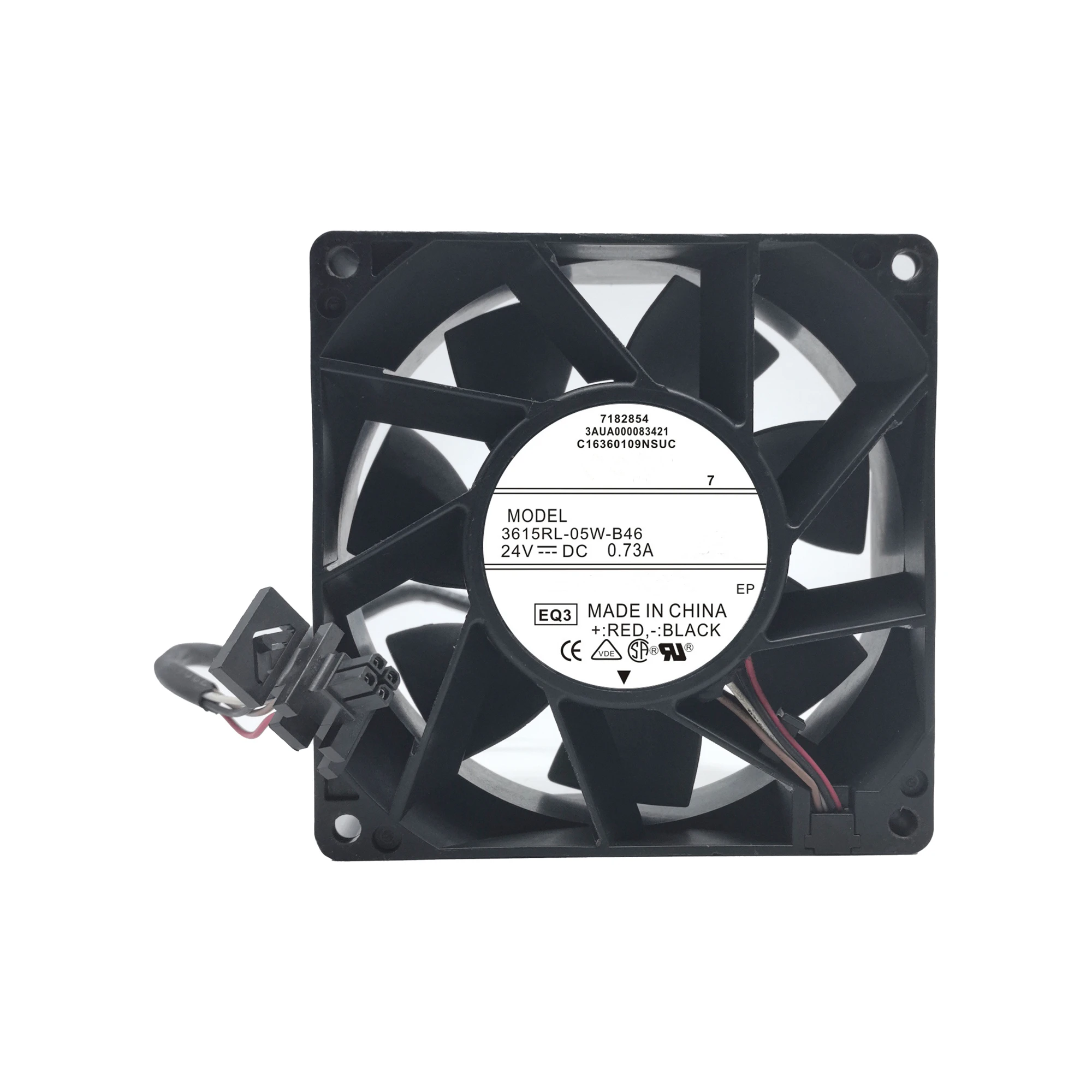 3615RL-05W-B46 DC 24 V 0,73 A 17,52 W 9038 90x90x38 mm, do wentylatora chłodzącego falownik ABB ACS880