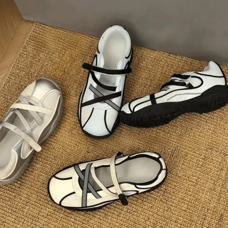

2025 New Summer Ballet Style Outdoor Casual Sneakers Women Comfortable Versatile Elegant Increasing Height Stylish Single Shoes