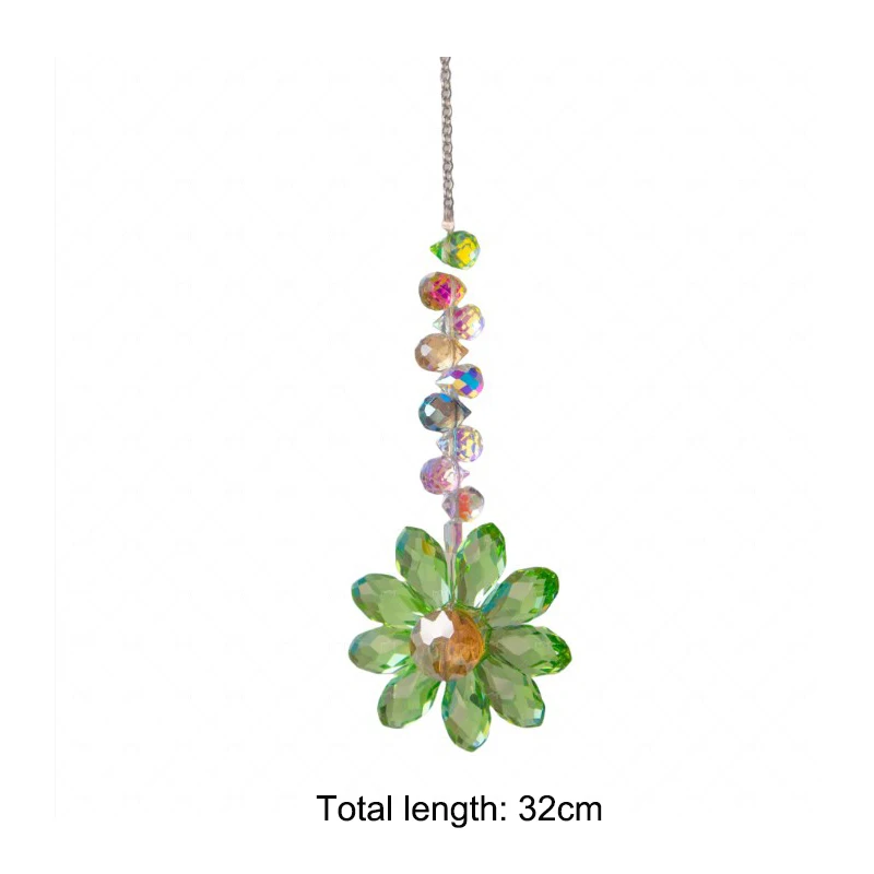 New Daisy K9 Crystal Sun Catcher Window Decors Rainbow Maker Indoor Suncatcher Courtyard Garden Ornament Home Decoration