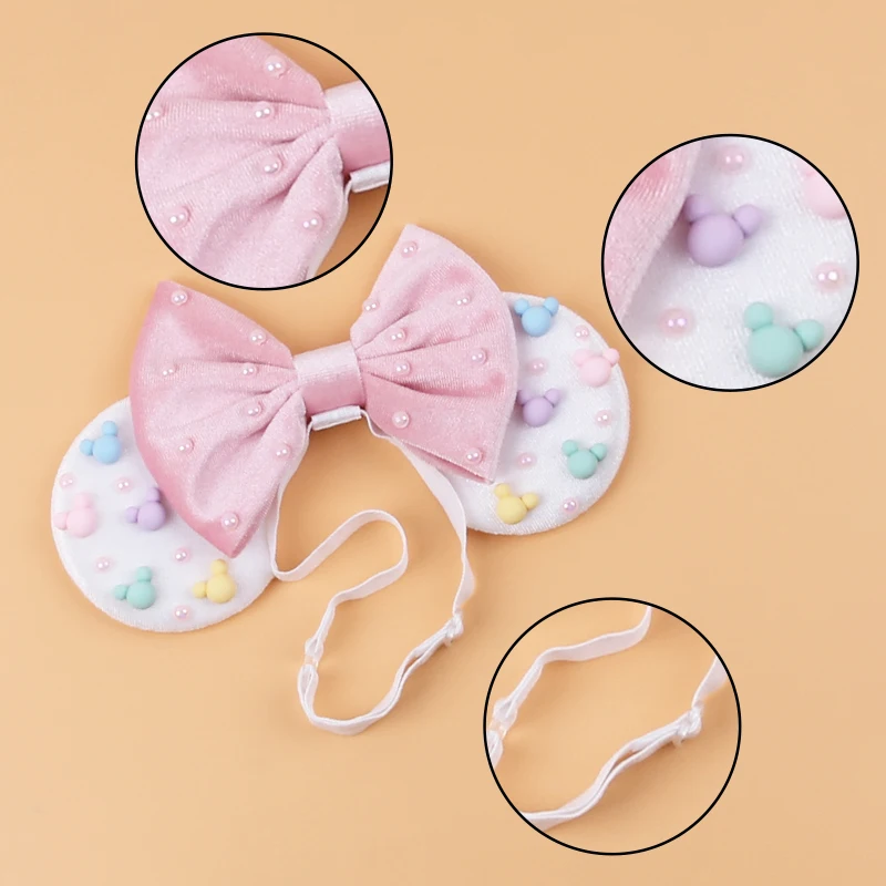 2024 Disney Mickey Ear Elastic Headbands Newborn Fashion Sequins 5\