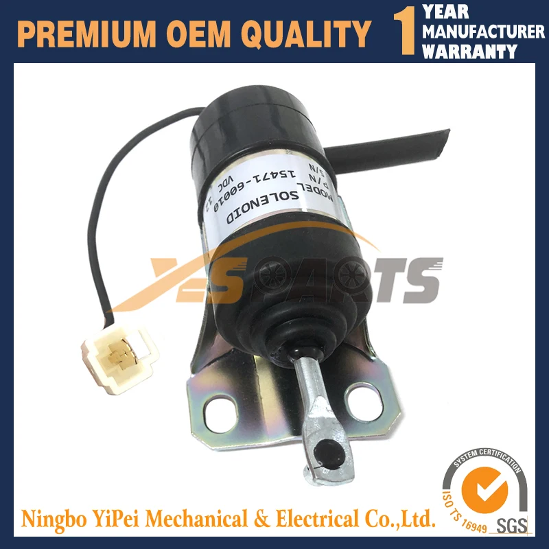 15471-60010 15471-60013 12V Fuel Shutoff Solenoid For Kubota L2250 L2650 L3010 L3450D L35 R400 M4030