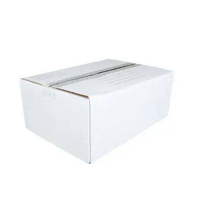 Large 14 Inch X 10 Inch X 5.5 Inch Mailing Box: Cardboard Shipping & Moving Packaging, White, No Closure view 2