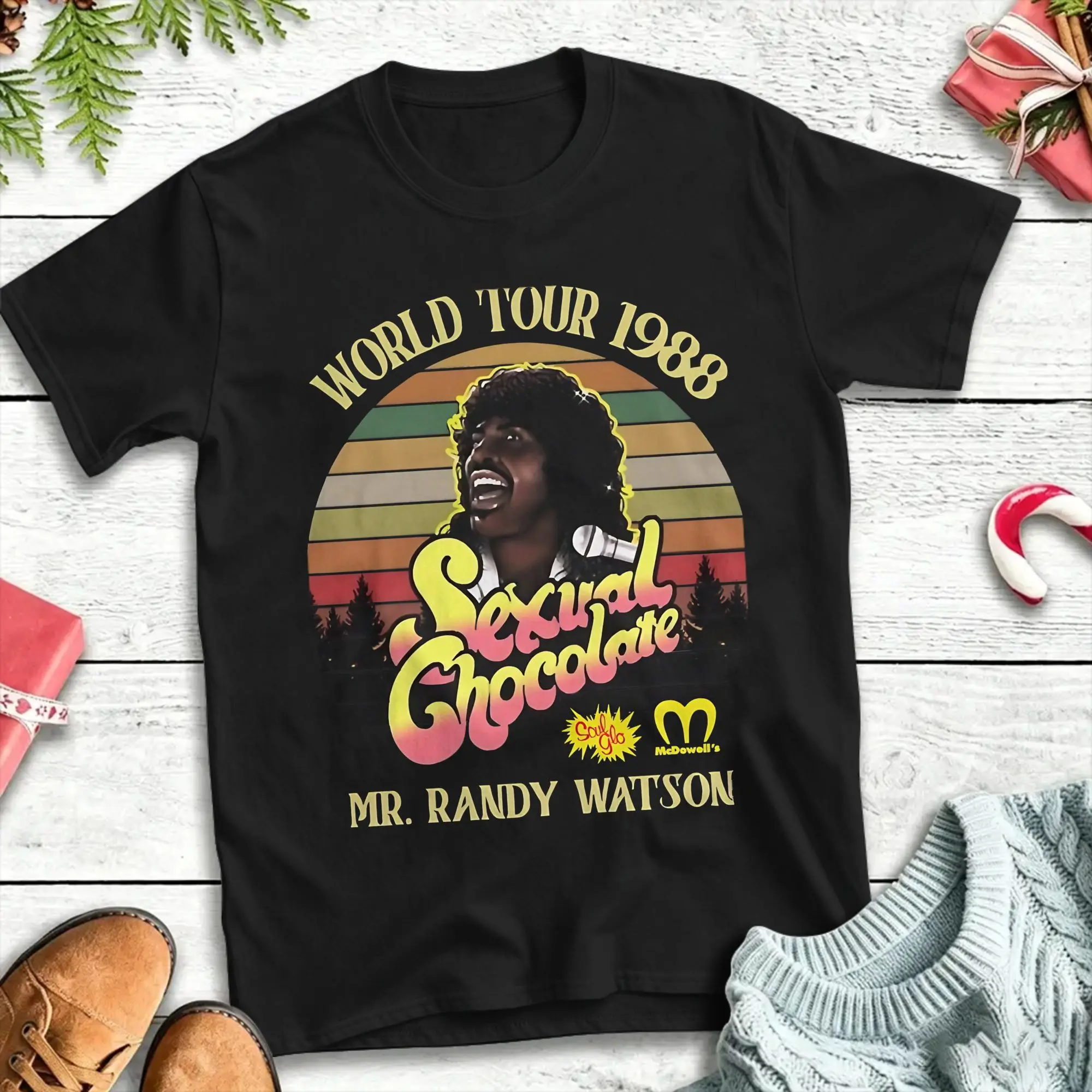 Sexual Chocolate Randy Watson Coming to America Tees Short Sleeve Round Collar T-Shirts 100% Cotton Classic Clothes