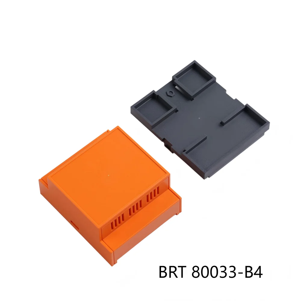 Power Electronic Component Housing, Industrial Control Box Rail Installation, PLC Module Controller Housing BRT80033