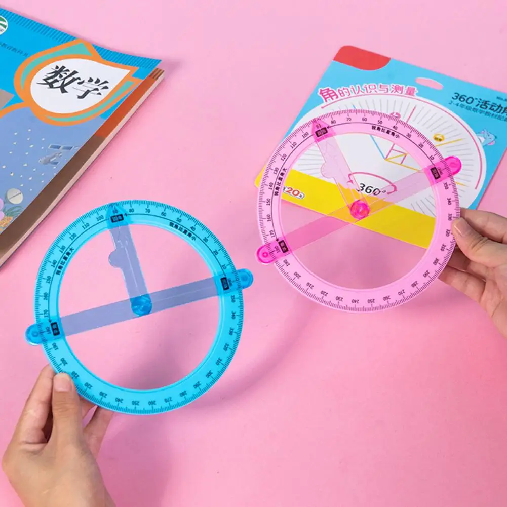 Thick Multifunctional Anti-crack 360 Degree Active Protractor Office Supplies