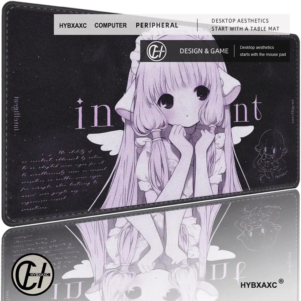 

C-Chobits Chii Anime Girl Desk Mat Computer Office Extended Mouse Pad Laptop Rubber Non-slip Large Mousepad Gamer Cabinet Carpet