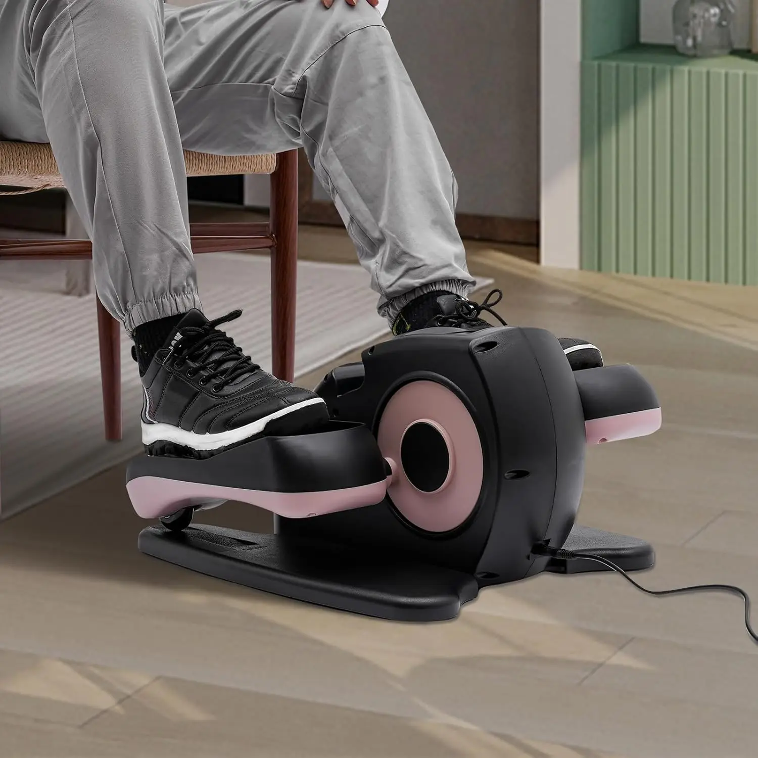 

Ellipse Leg Exercise While Sitting for Seniors Seated Pedal Exerciser Under Desk Elliptical Machine,Machine with Remote Control=