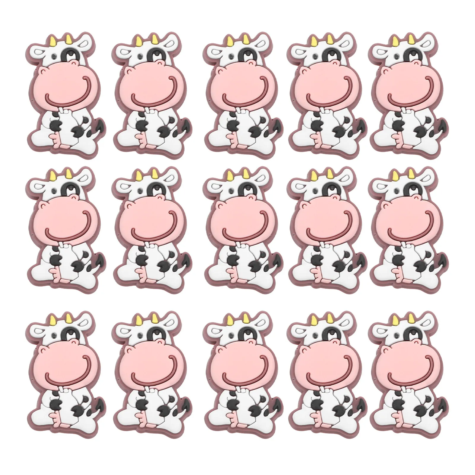 

20Pcs Cow Shaped Pencil Topper Soft PVC Pencil Clips Cartoon Pen Charms for Students Classroom Rewards Cartoon Pen Toppers