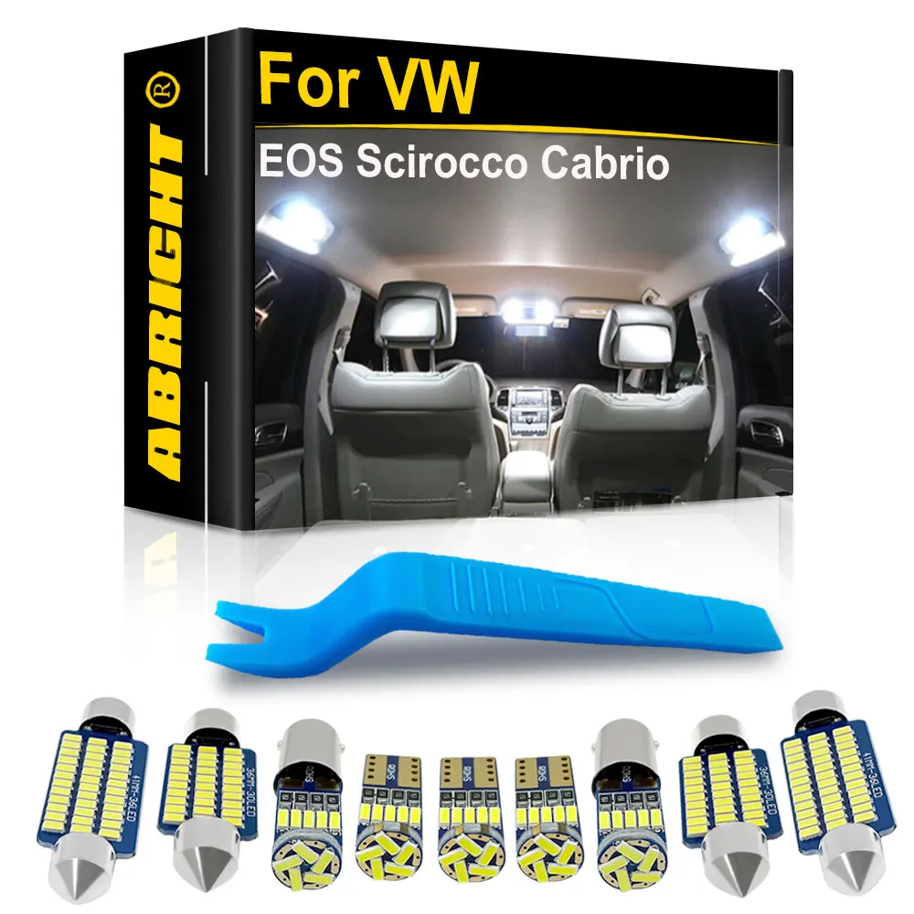 

ABRIGHT For Volkswagen VW Cabrio MK1 EOS Scirocco Tuning Accessories 2001 2002 2008 2009 2011 2012 Canbus Car LED Interior Light