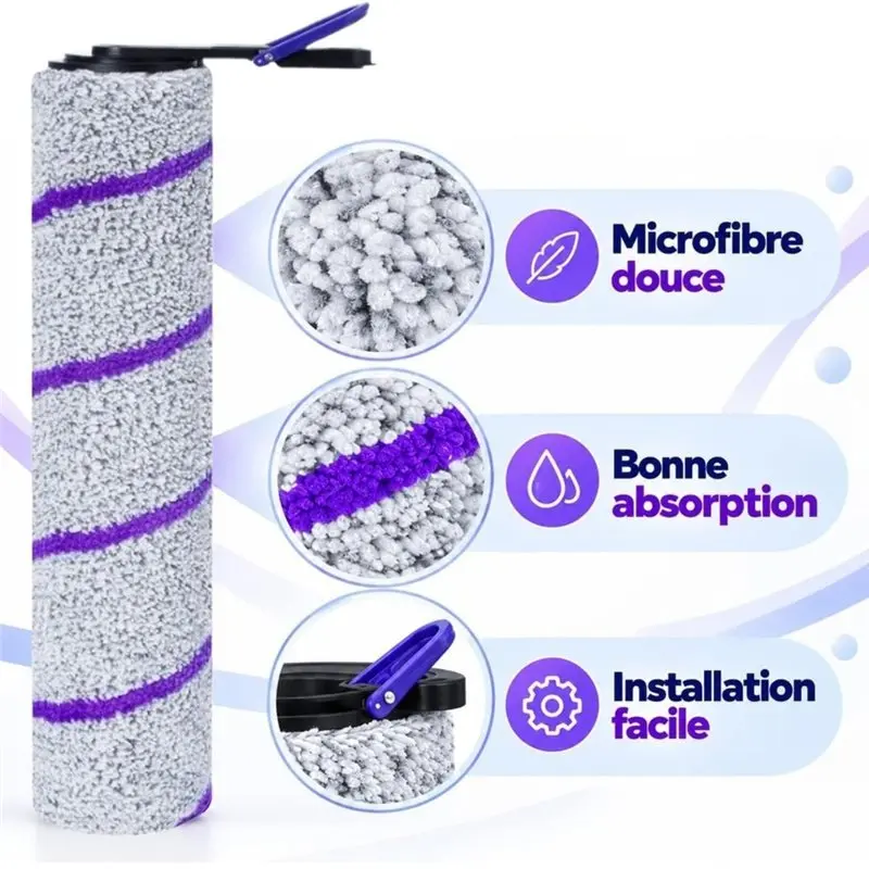 FYBL-Accessory Kit For Rowenta X-Clean 10 / Narwal S20 Pro -Microfiber Roller Brushes, Replacement Filters, And Cleaning Tool