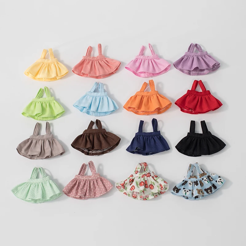 

OB11 Doll Clothing Accessories Pleated Half Body Camisole Skirt GCS Clay 1/12 Knot Piglet Doll Clothing Multi-color