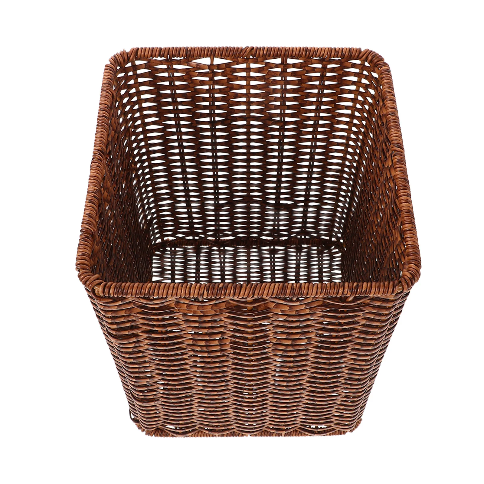 

Large Imitation Rattan Woven Trash Can Elegant Design With High Capacity For Kitchen Bathroom Living Room Home Office Indoor Use