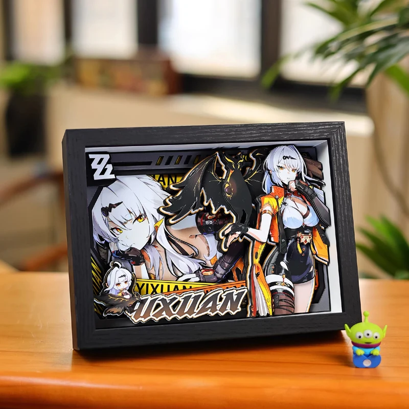Anime Zenless Zone Zero Ellen Joe Jane Ukinami Yuzuha Cosplay 3D Stereoscopic Decorative Picture Cartoon Standing Sign Xmas Gift