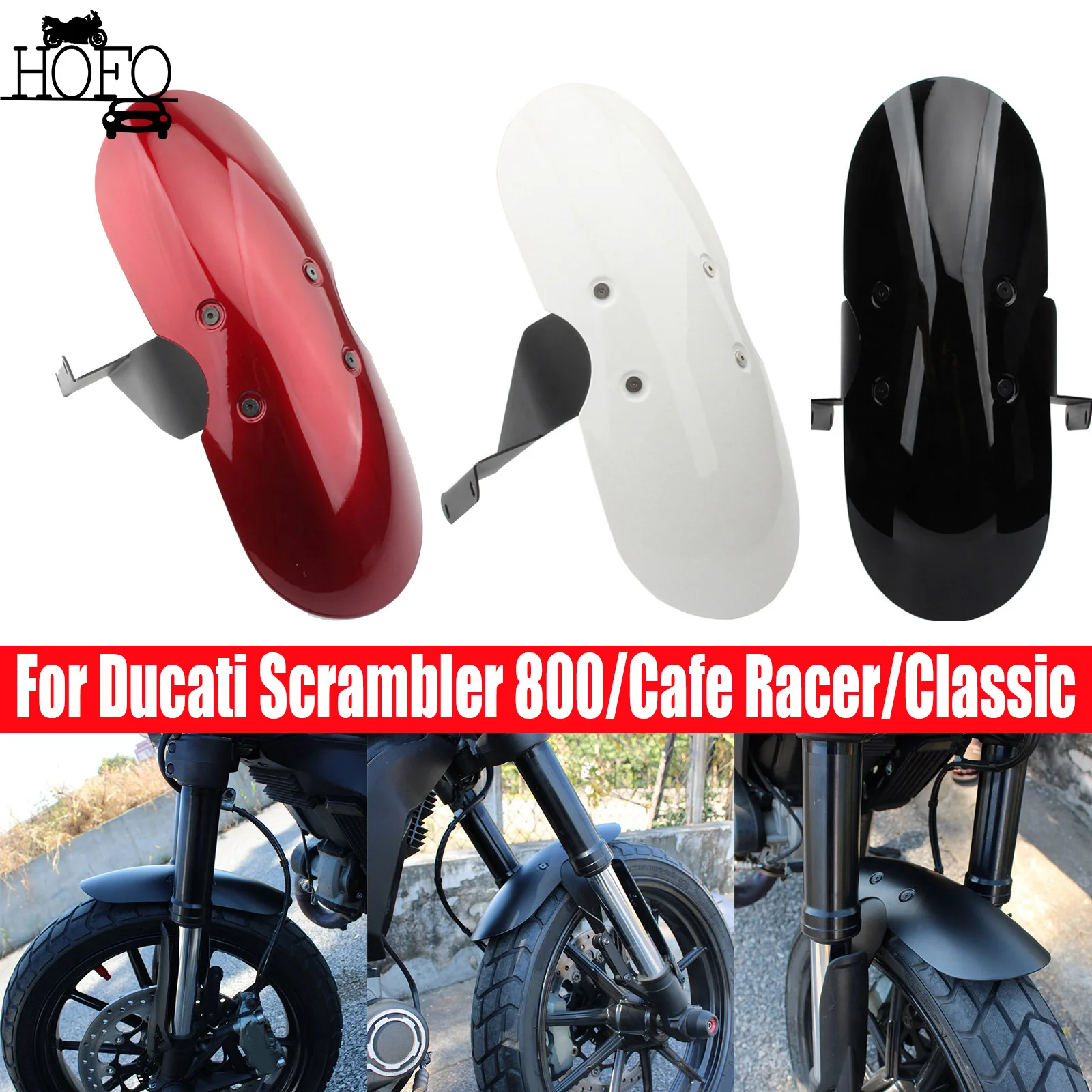 

Motorcycle Front Fender Mudguard For Ducati Scrambler 800 Cafe Racer/Classic/Full Throttle/Icon/Italia Independent