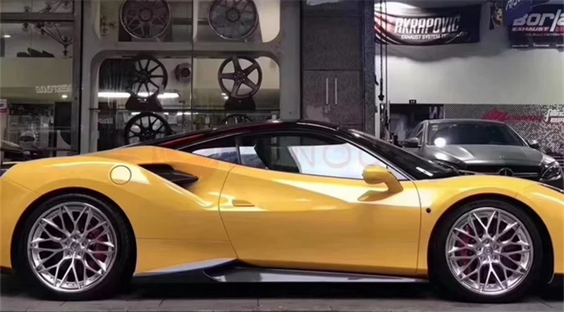 Body Kit Karbon Model N untuk 'Ferrari 488GTB Front Split Lip Side Skirt Diffuser