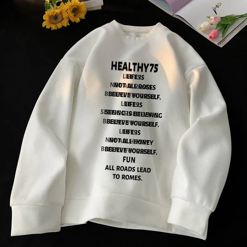 

Men's Oversized Hoodie White Walf Checks Hoodies Oversize for Men Letter Print 5XL Man Casual Wear Hoody Male Sweatshirt