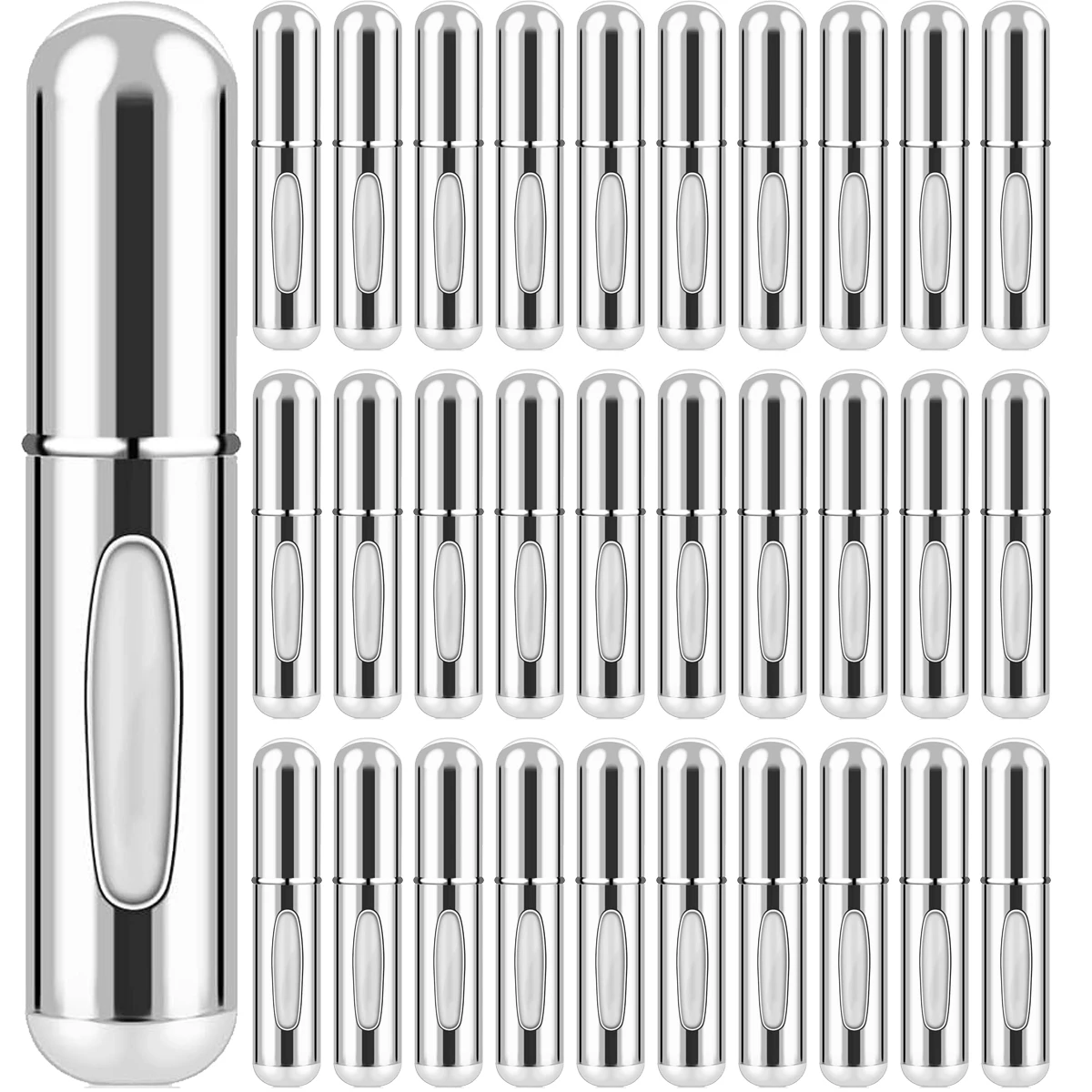 3/5/10/20/30pcs 5ml Mini Perfume Atomizer Portable Liquid Container For Cosmetics Traveling Aluminum Spray Empty Refillable