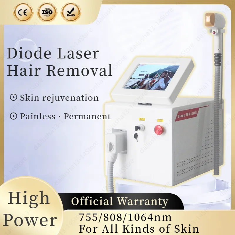 Newest Ice Platinum 808nm Diode Hair Removal Machine Skin Rejuvenation Fast Painless Depilation For Salon