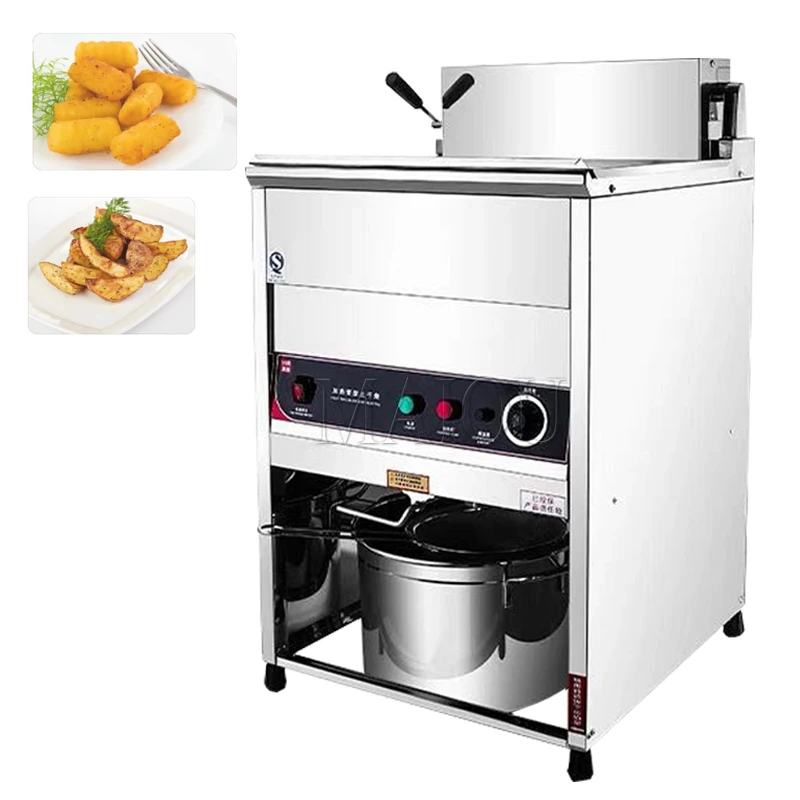 Electric Vertical Fryer 30L Gas Commercial Stainless Steel Electric Heating Fried Chicken Equipment