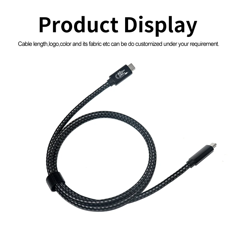 USB-IF PD240W USB4 Gen3 40Gbps Koaxialkabel 8K60Hz HD-Videoübertragung 5A48V Schnellladung USB-C-Kabel für Macbook Dock Hub E-GPU – Detail 9