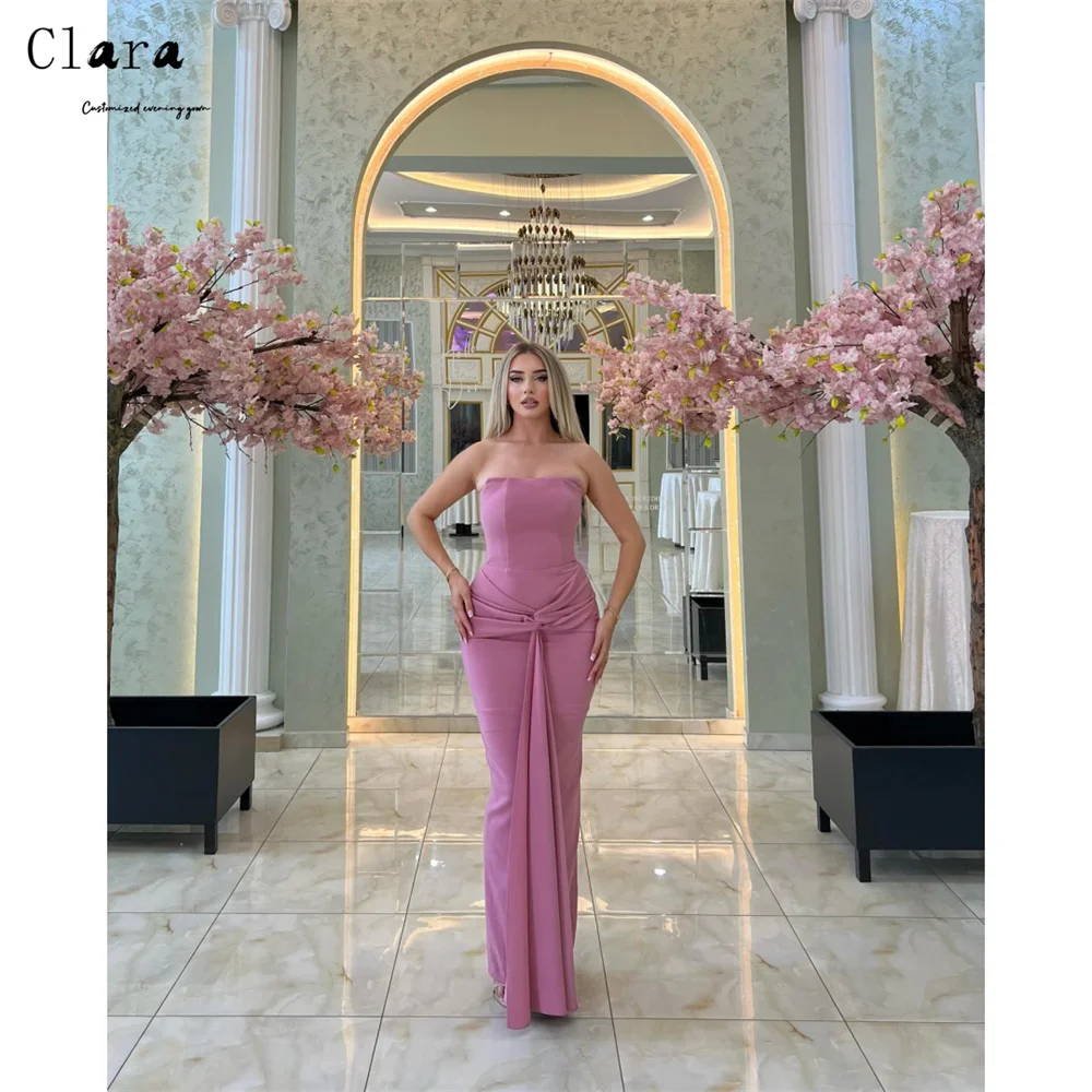 

Элегантное вечернее платье-русалка без бретелек и рукавов Clara Custom Tube Top для женщин, для роскошных вечеринок