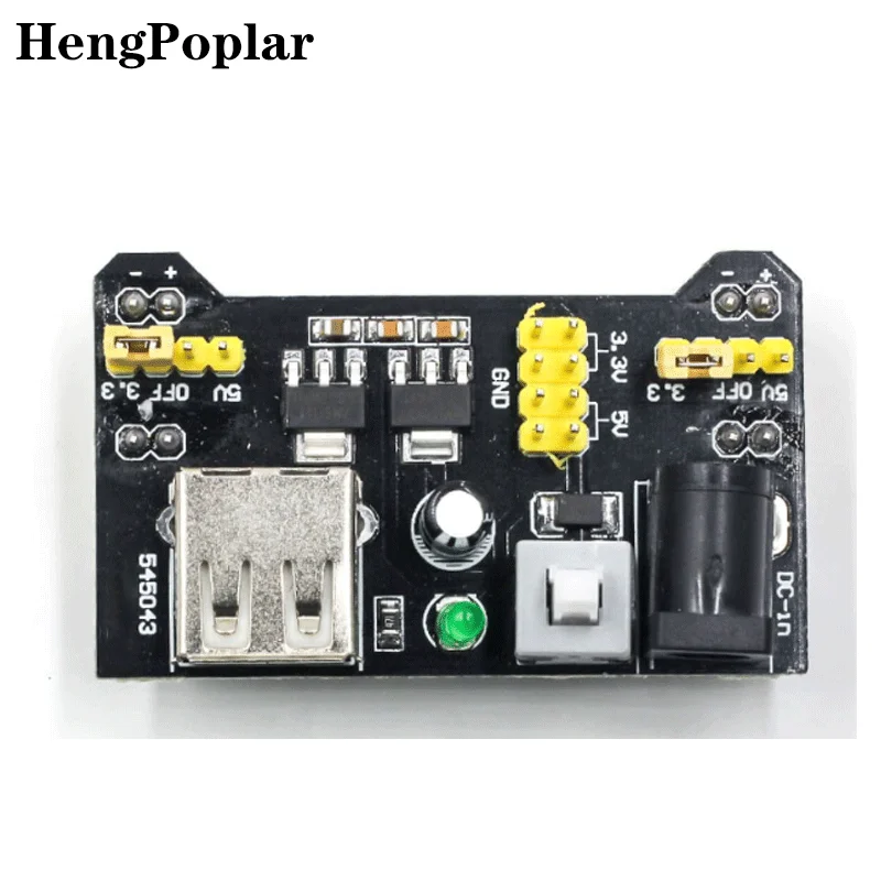 Broodplank Dedicated Power Module Compatibel Met 5V 3.3V MB-102 Power Board Dual Zwart Promotie