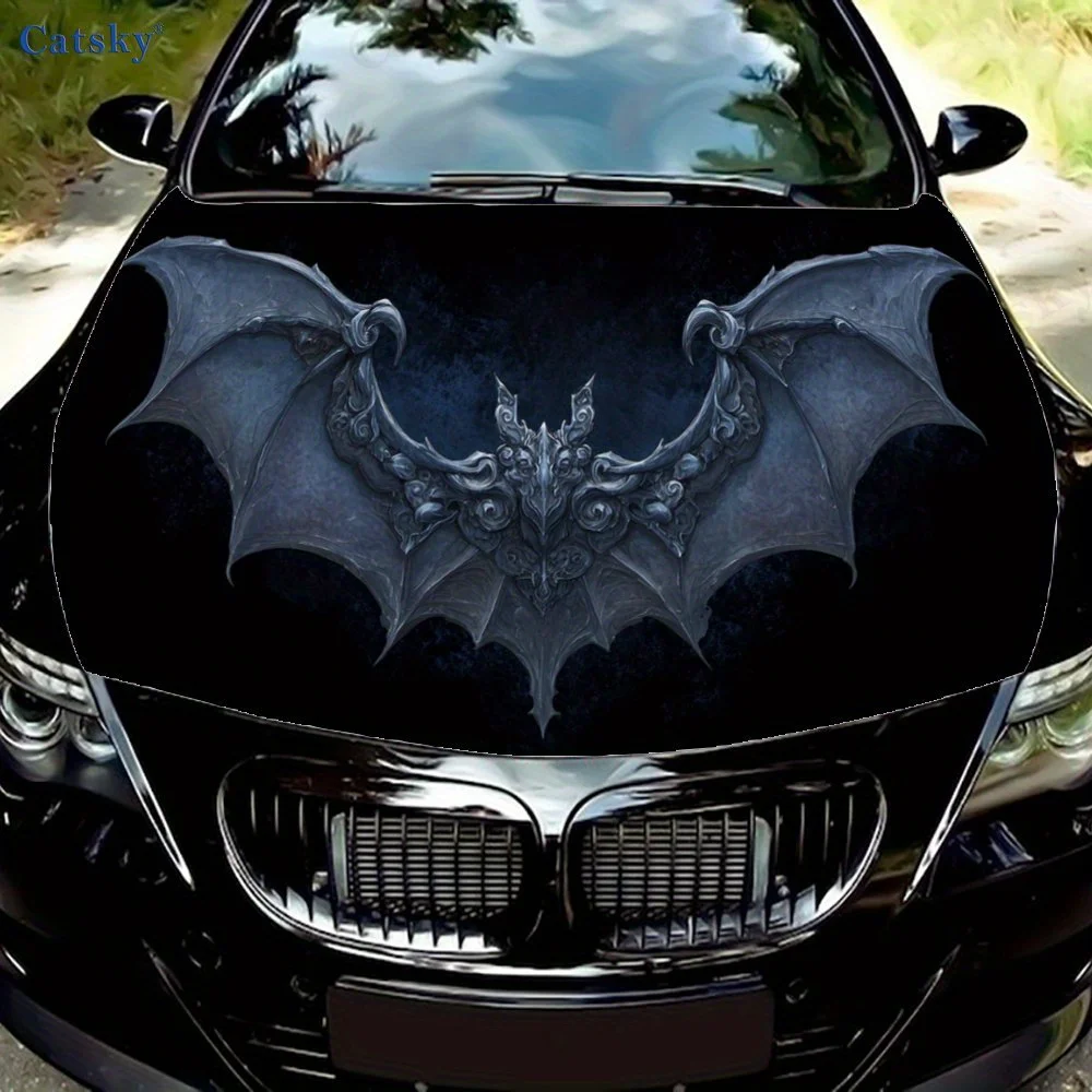 

Eerie Demon Bats Car hood decals, car cover decorative stickers, and vinyl wraps for cars, SUVs and trucks. Self-adhesive, water