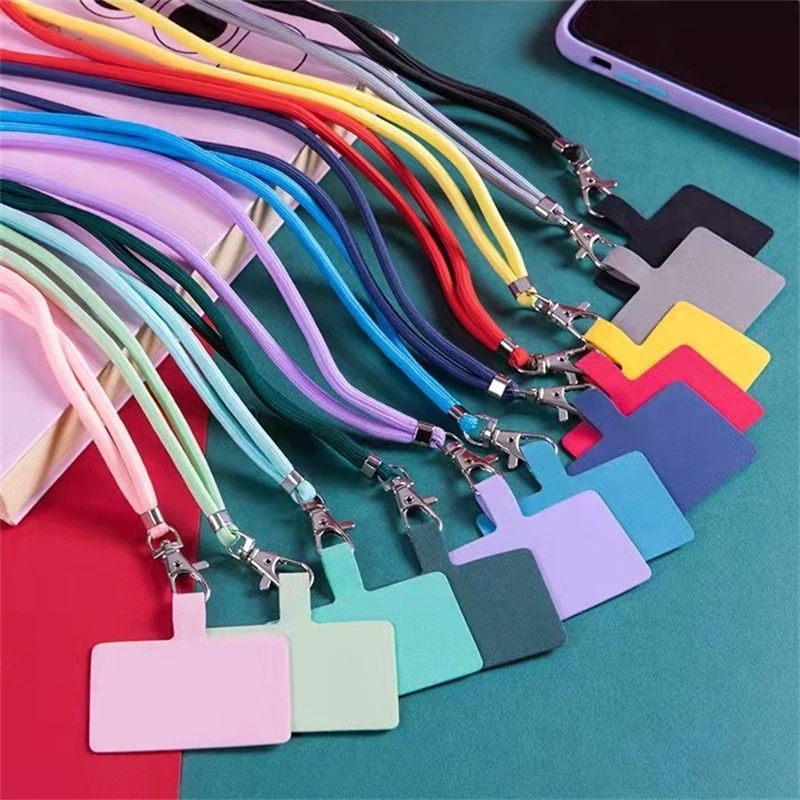 2Pcs Universal Adjustable Phone Lanyard Strap Mobile Phone Hanging Rope Neck Straps Anti-lost Lanyards Cell Phone Accessories