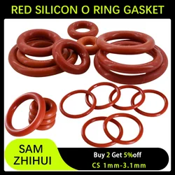 Silicone Oring Gasket Red VMQ High Temperature Food Grade Rubber Washers Sealing Oil Resistance O Ring Washers O-ring Spacers