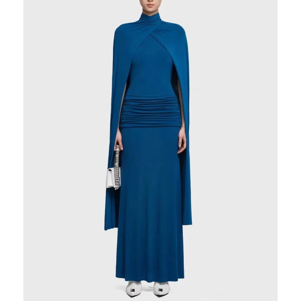 فساتين سهرة أنيقة ذات ثنيات ضيقة، فستان طويل مثير للمشاهير، فستان رائع عالي الجودة للحفلات الراقصة للنساء حسب الطلب