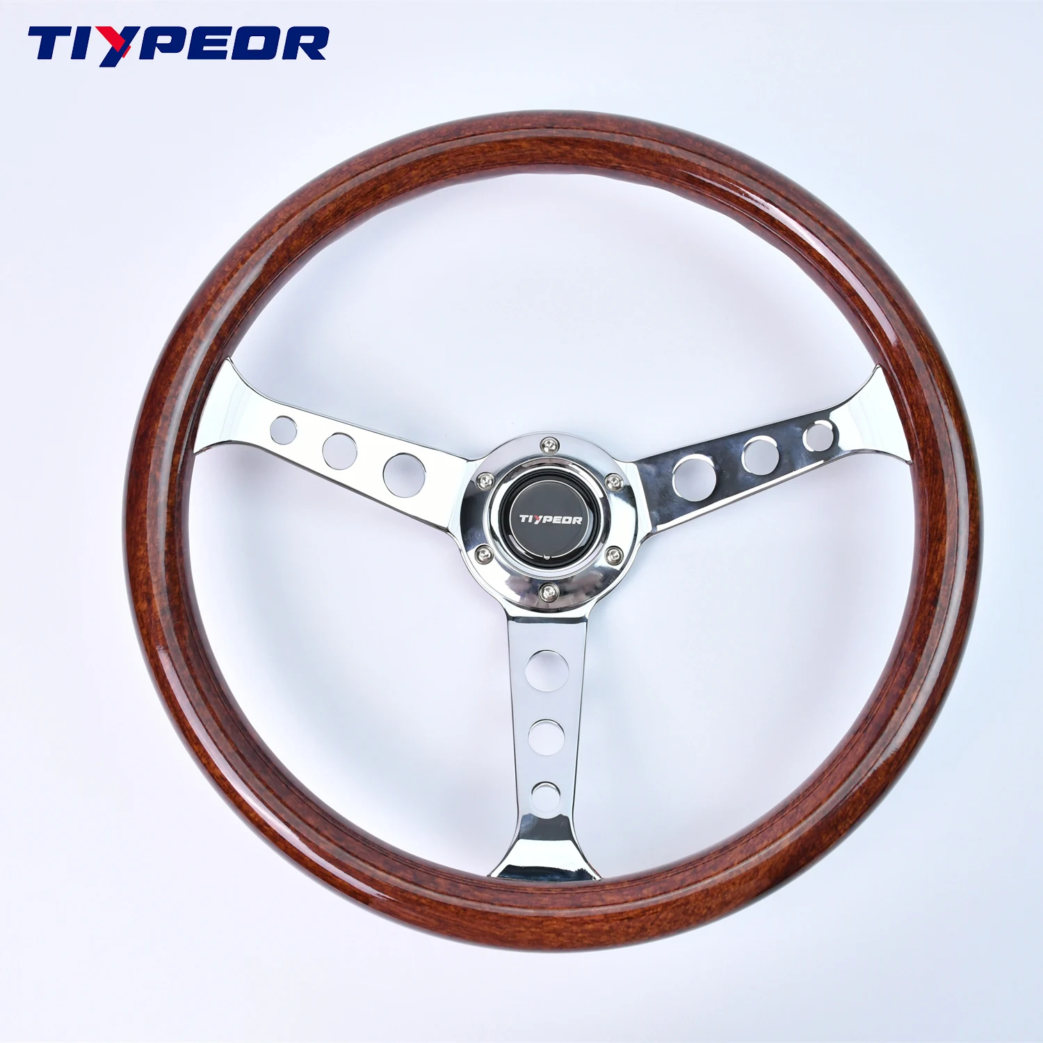 

Tiypeor Classic imitation solid wood steering wheel diameter 380mm 14 inch South Korea golf cart steering wheel