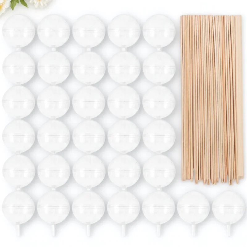 

100Pcs Crystal Ball Flower Bouquet Holder Transparent Chocolate Truffle Cup for Valentine's Day Gift Packaging Candy Wrapper