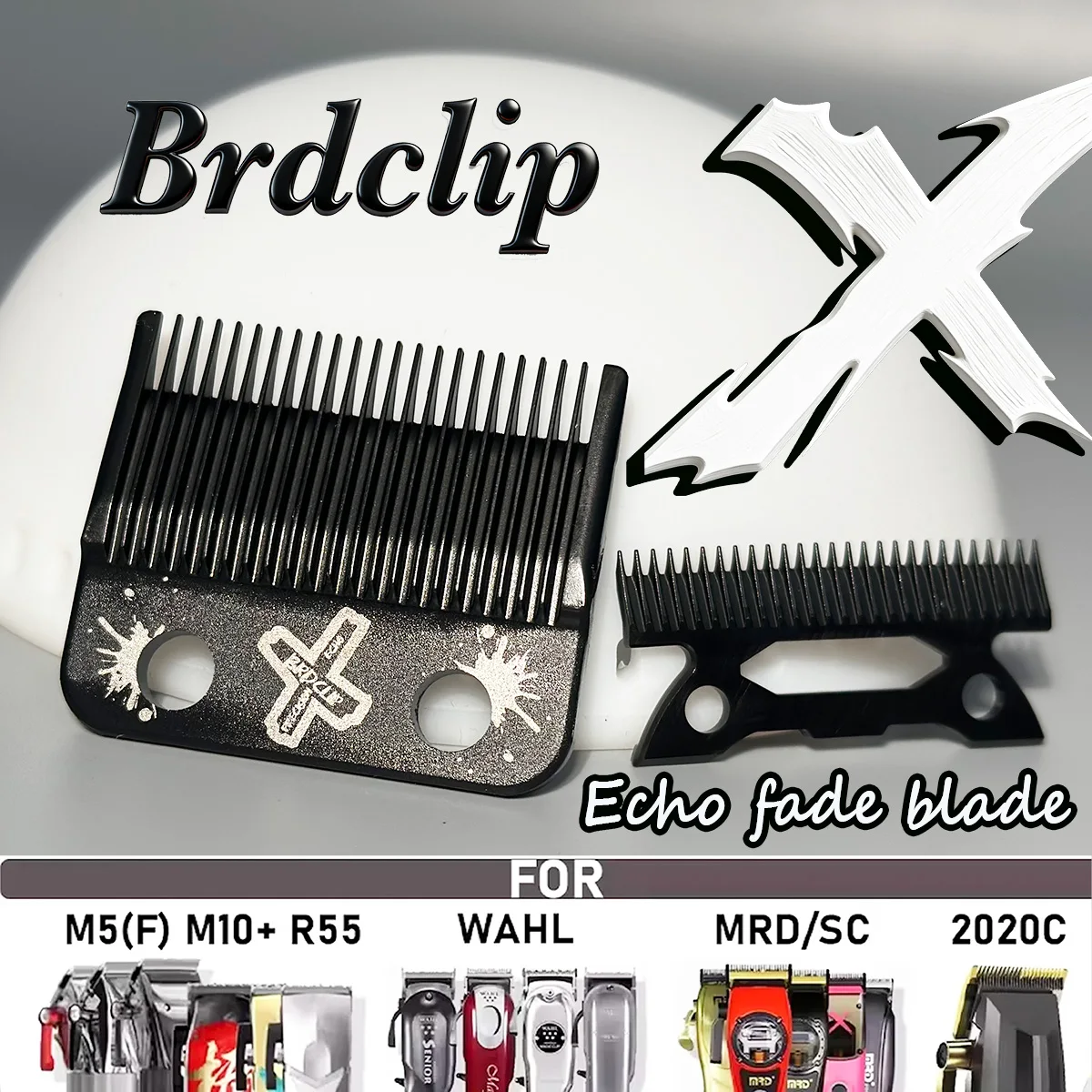 BRDCLIP 808X Original-Ersatzklinge Echo FADE Schneidekopf für M10 M5 R77F 8148 BRD106 108 FA1C X1 Haarschneidemaschinen-Klingen – Detail 1