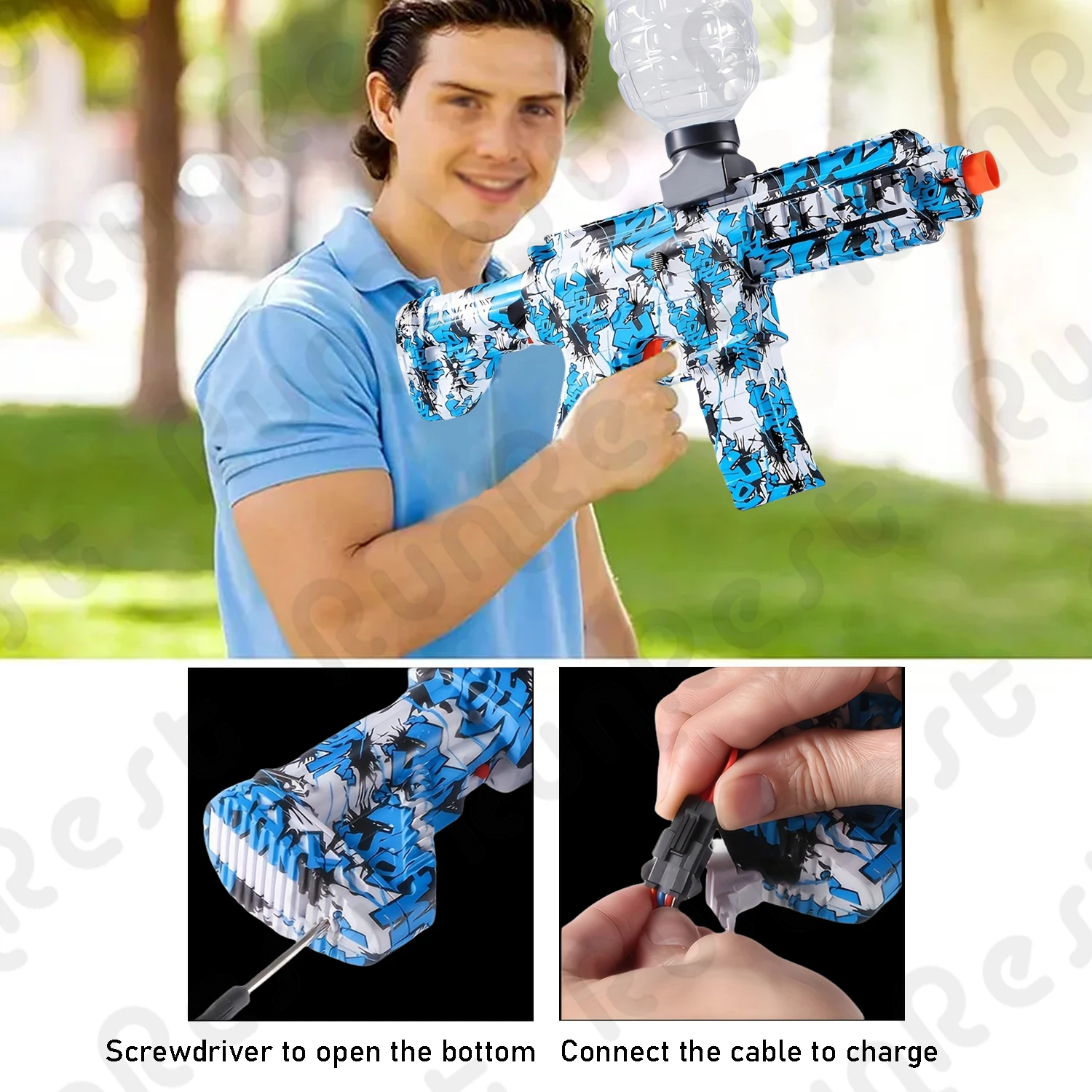 Boule électrique Blaster, balles pistolet Orbeez haute Performance balle Blaster pistolet jouet Cool pistolet, jouets de balle d'éclaboussures rechargeables