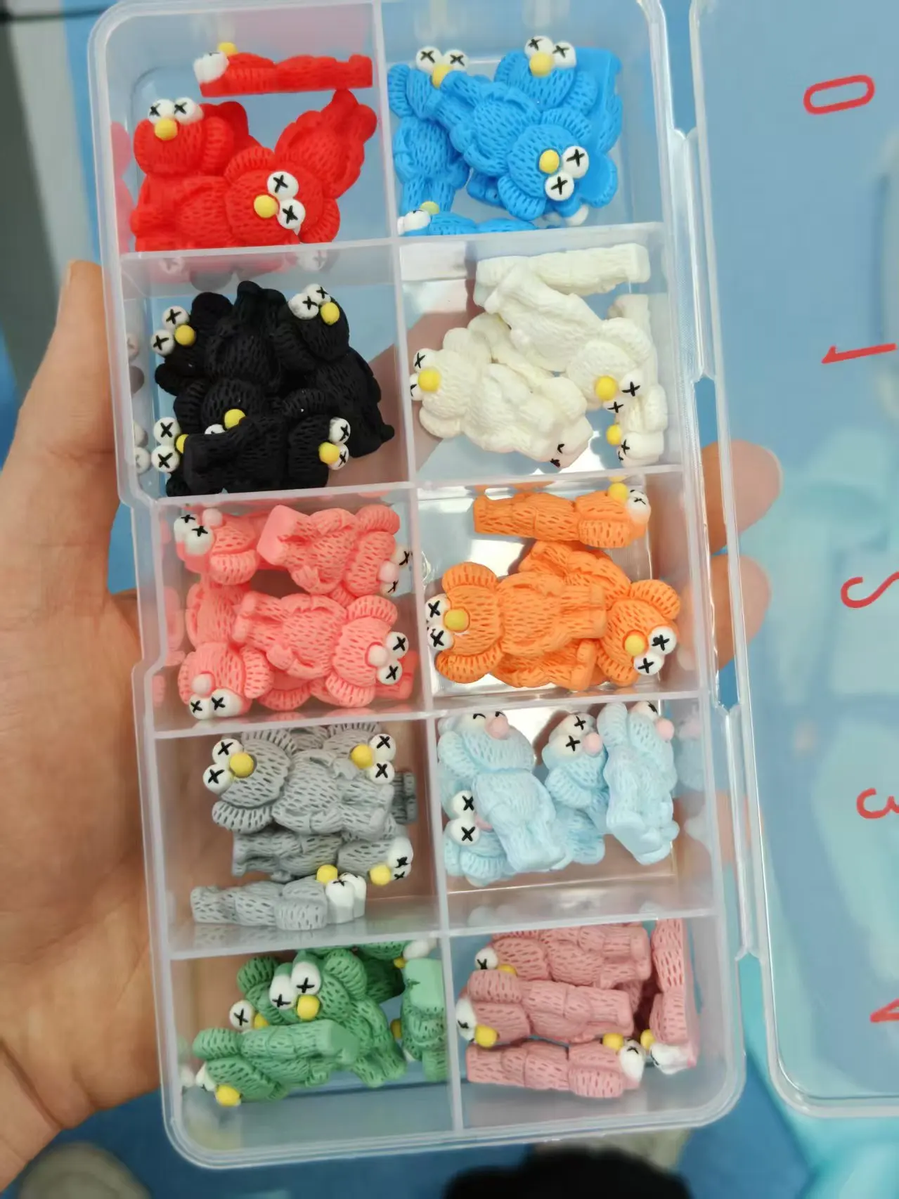 

50pcs Big Size Cute Cartoon Nail Charms, 3D Resin Kawaii Nail Art Phone Case Decorations, Colorful DIY Manicure Accessories