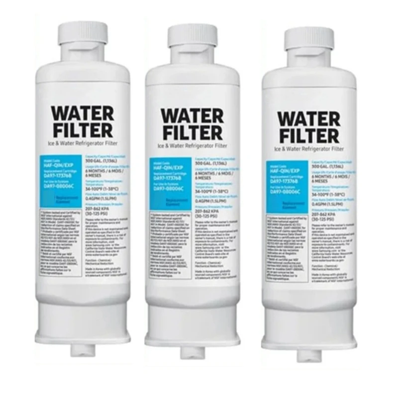 3 Pcs DA97-17376B Refrigerator Water Filter Refrigerator Filter  3 Layers Of Effective Filtration