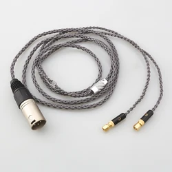 8 Core Silver Plated 4Pin XLR 4.4 2.5mm Replacement Headphone upgraded cable For HiFiMan HE400 HE5 HE6 HE300 HE4 HE500 HE6