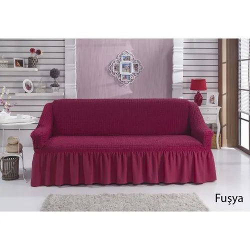 Karna Home 2 Seater Sofa Sofa Cover Fuchsia