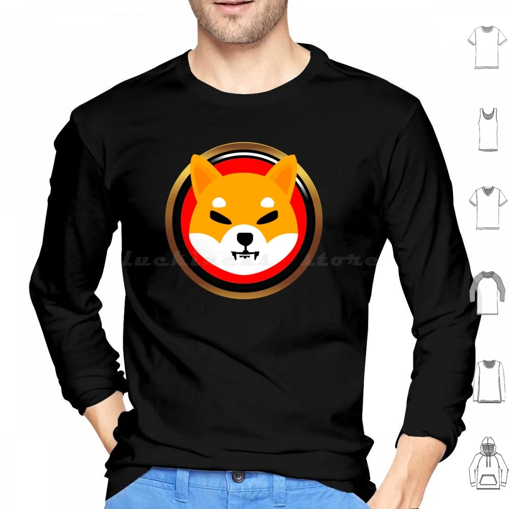 Shiba Inu Shib Crypto Apparel Hoodie cotton Long Sleeve Doge Dogecoin Bitcoin Crypto Currency Dogefi To The Moon