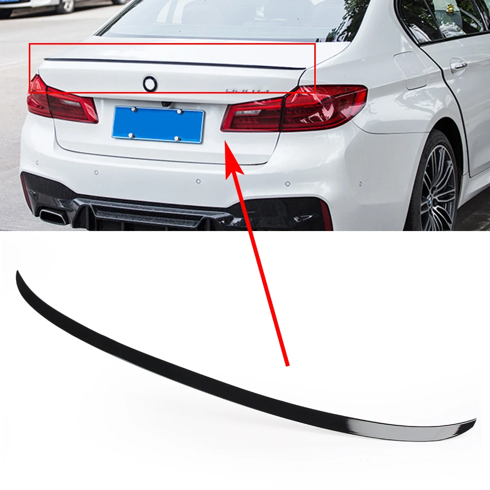 M5 Styling Car Rear Lip Spoiler Splitter Trim For 2017 2018 2019 BMW G30 5 Series 520i 530i 540i Sedan ABS Tail Trunk Wing Cover