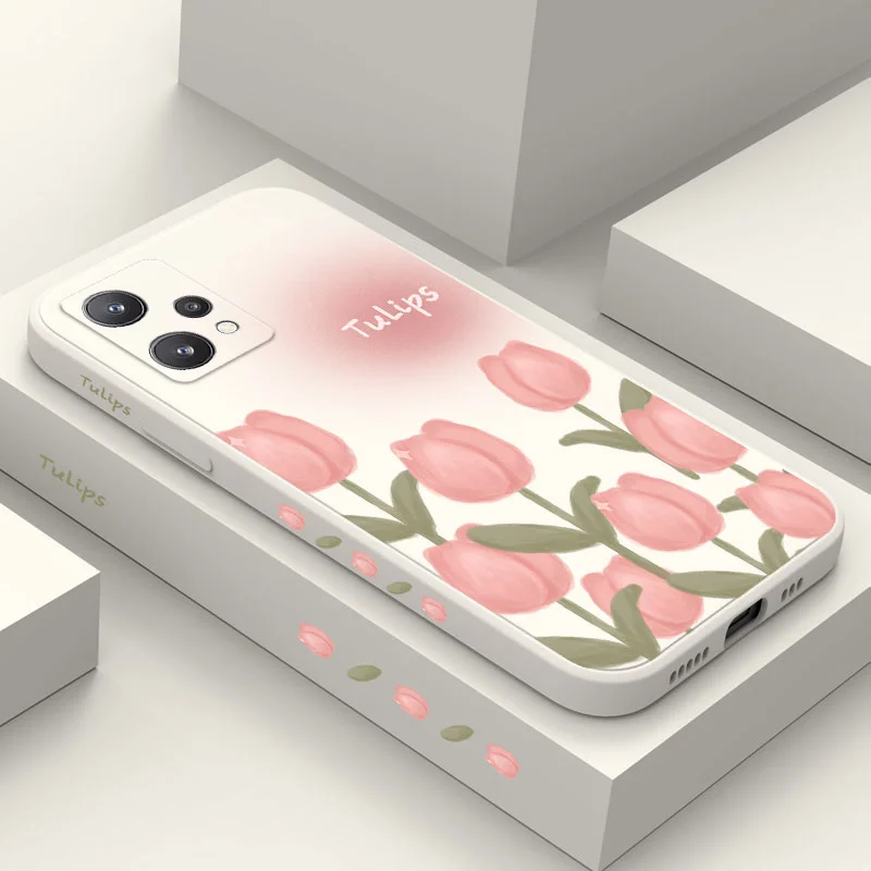 

Elegant Tulip Case For OPPO Realme 9 9i 8 8i 7 7i 6 Pro C31 C35 C1 C11 C12 C15 C20 C21Y C25 C25S F19 F9 Pro Cover