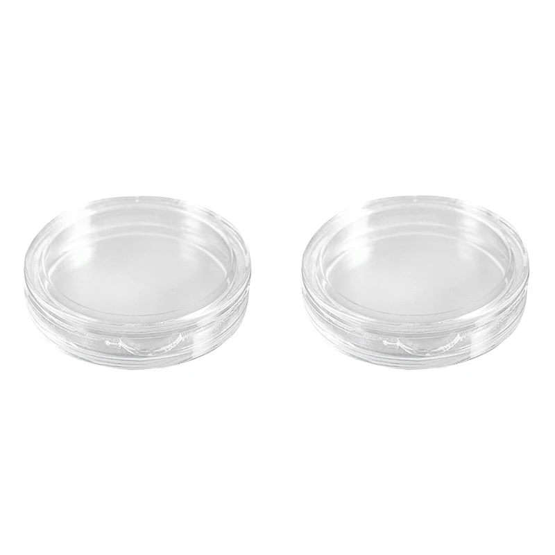 20 Pcs Transparent Plastic Small Round Box Coin Box, 10 Pcs 23Mm & 10 Pcs 24Mm