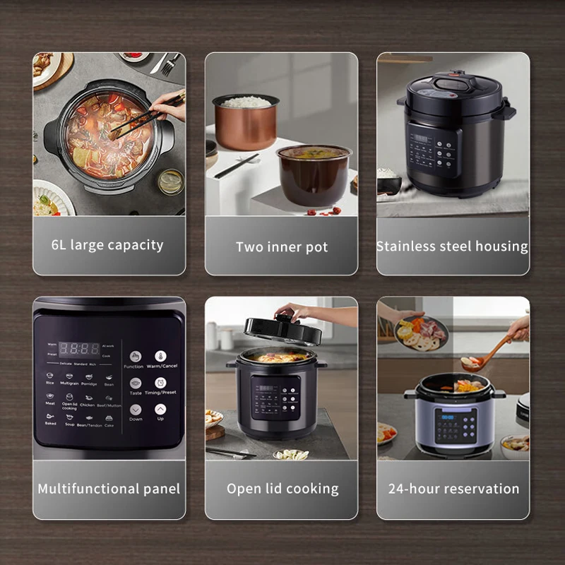 Wholesale High Quality Luxury Electric Pressure Cooker 5L 6L 8L Large Digital High Pressure Pot Cooker With Touch Panel